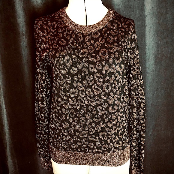 NWOT!! 🖤 Banana Republic Leopard Sweater XS - Picture 2 of 8